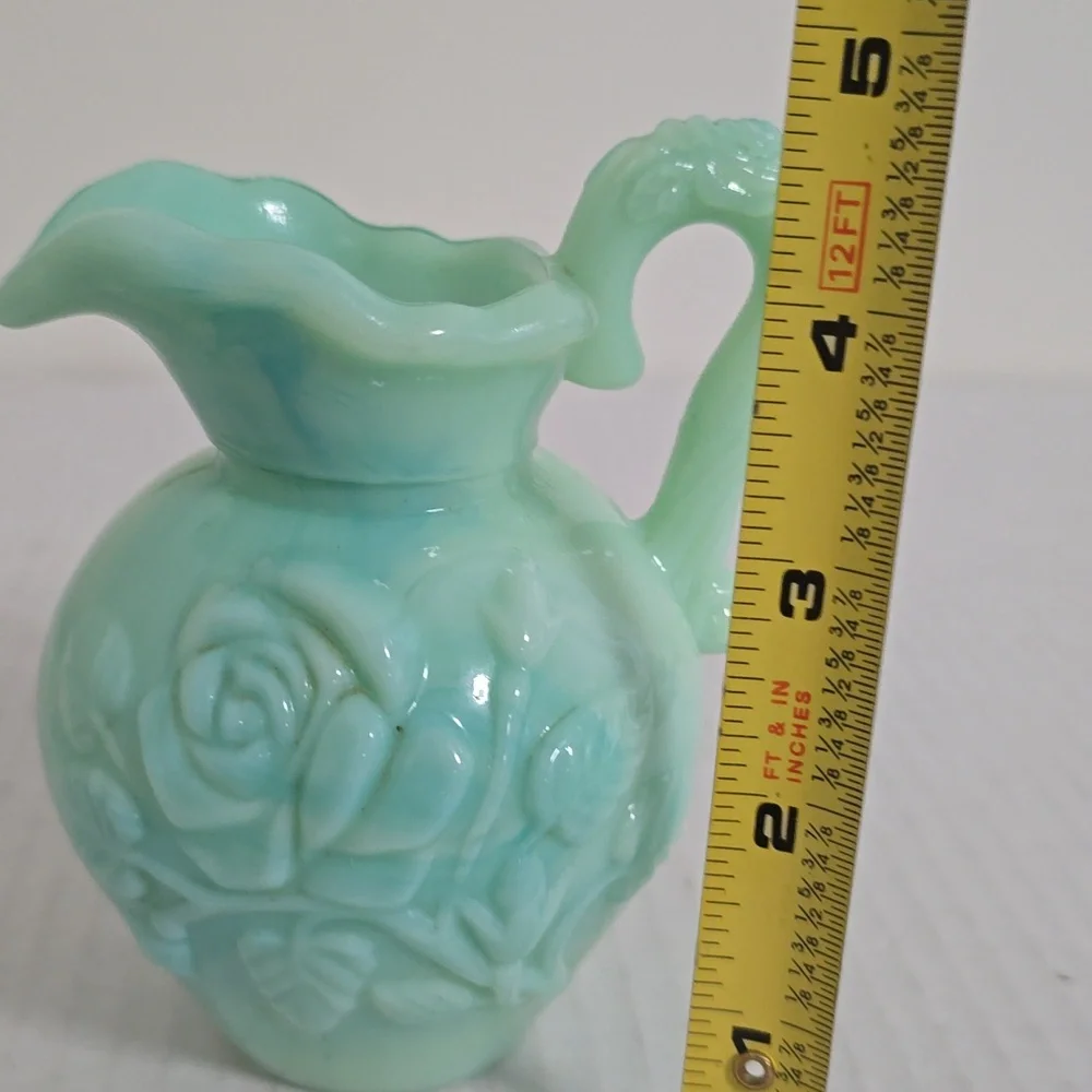 Vintage Avon Mint Green Milk Glass Vase